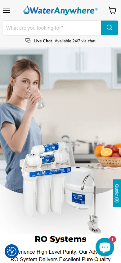 WaterAnywhere mobile