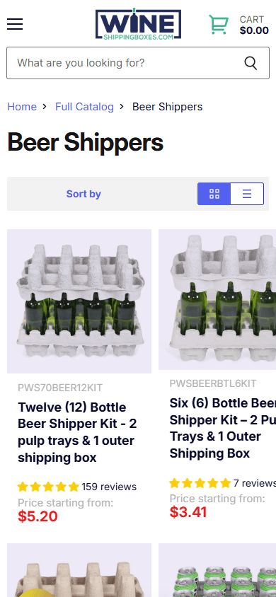 Wine Shipping Boxes mobile